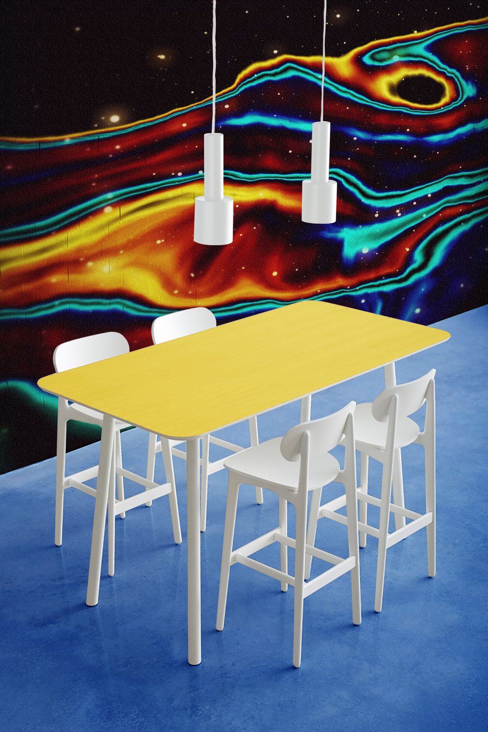 comic-multi-color-melting-interior